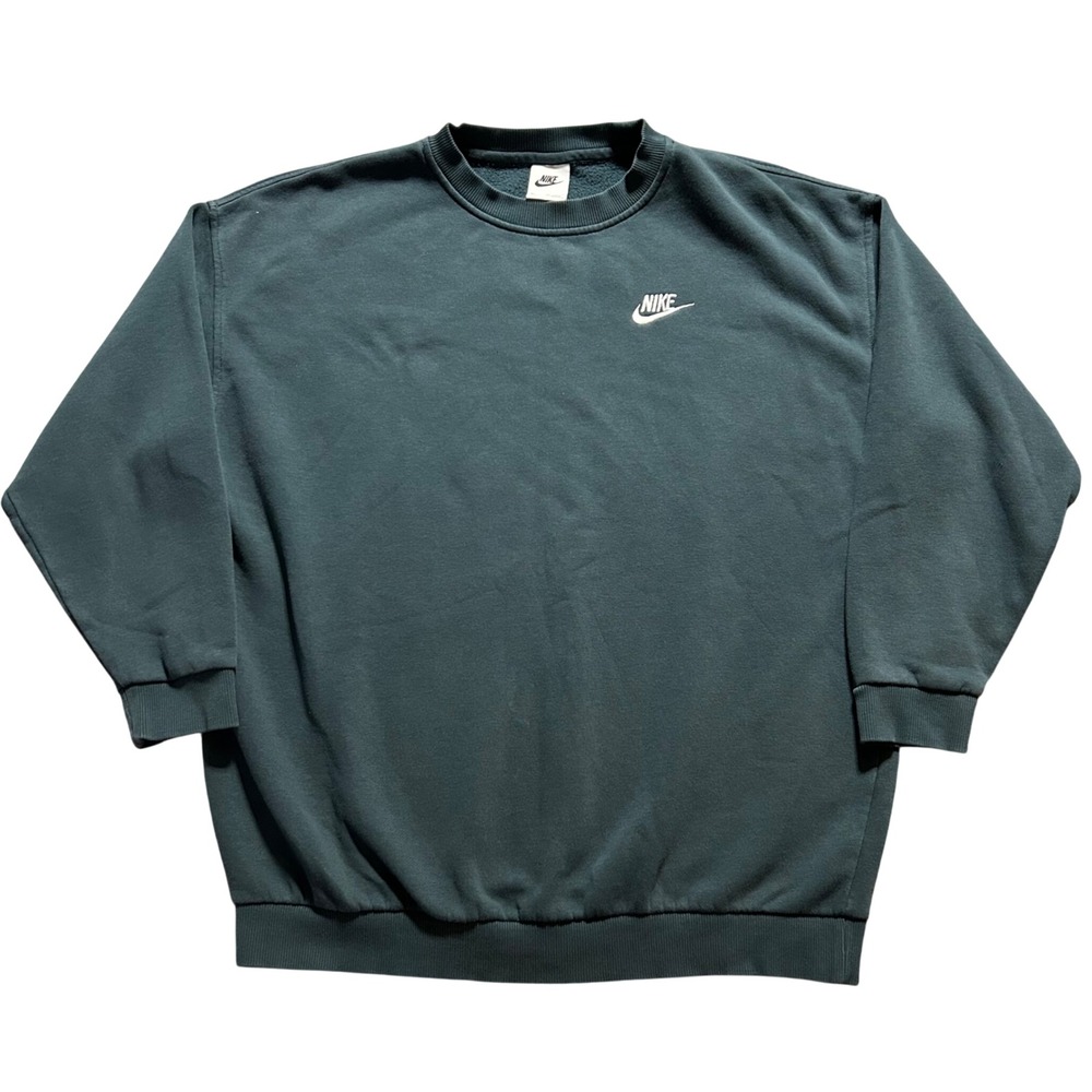 Nike Sweatshirt Women XL Gray Oversized Embroidered Logo Crewneck